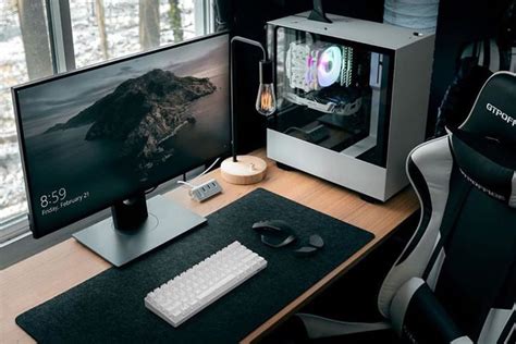 black desk setups   inspire   adapt  modern minimal trend yanko design