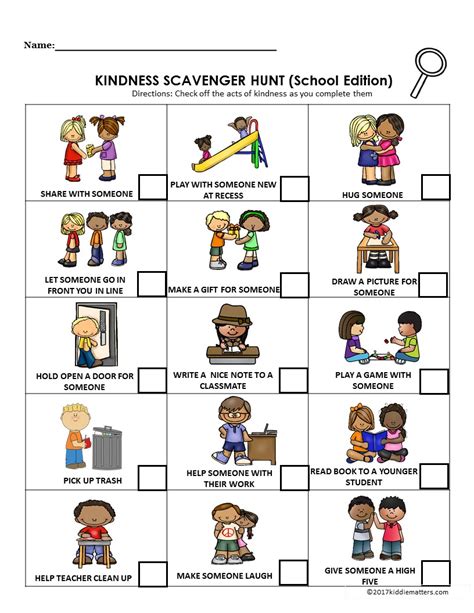 kindness activities primary selspace