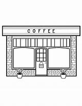 Shop Coffee Coloring Cafe Pages Sketch Choose Board sketch template