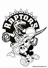 Raptors Pages Coloring Toronto Nba Basketball Template Sketch sketch template