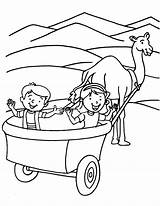 Wagon Coloring Pages Train Hay Covered Kids Two Chuck Getcolorings Color sketch template