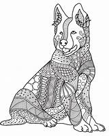 Coloring Mandala Dog Pages Adults Dane Great Printable Book Color Relax Colorings Getcolorings Getdrawings sketch template