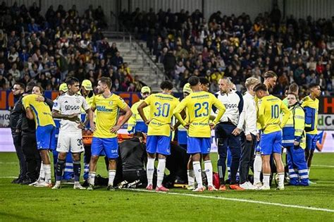 ajax match abandoned  terrible injury  players crying