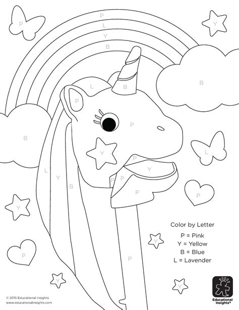 color  number beautiful unicorn coloring page  kids education