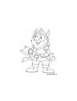 Dwarf Coloring Fighter Confused sketch template