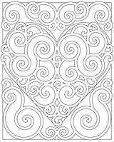 Coloring Pattern Pages Swirl Heart Color Adults Patterns Print Swirly Cool Kids Teens Simple Fun Abstract Popular Mandala Designs Transparent sketch template