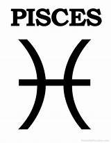 Pisces Zodiac Sign Signs Printable Symbol Symbols Star Horoscope Print Pieces Sagittarius Astrology Sun Fish Astrological Printableparadise Pdf Virgo Leo sketch template
