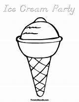 Sundae Coloring Ice Cream Pages Comments sketch template