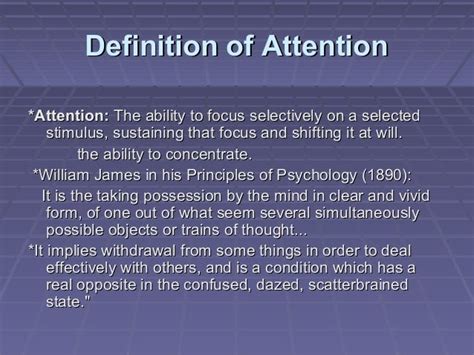 psychology  attention