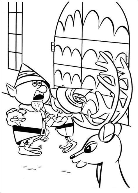 rudolph  red nosed reindeer  coloring page  printable