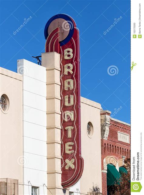 brauntex theatre   braunfels texas usa editorial image image  victorian structure