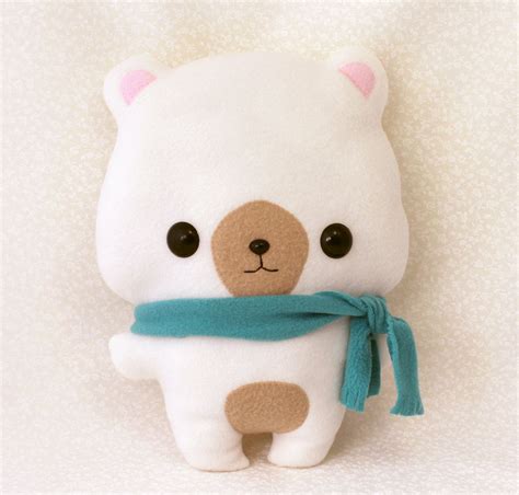 plush sewing pattern  kawaii bear stuffed animal large etsy