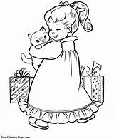 Christmas Vintage Coloring Pages Getcolorings Print sketch template
