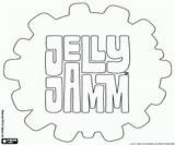 Jelly Jamm Coloring Logo Pages sketch template