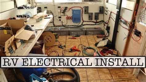 rv build installing  rv electrical system youtube