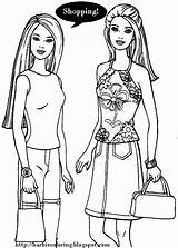 Barbie Coloring Pages Color Shopping Colouring Nice Gif Going Sheets Her Choose Board Friend sketch template