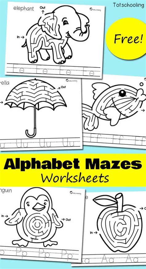alphabet mazes worksheets  writing practice homeschool giveaways