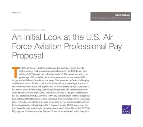 initial     air force aviation professional pay