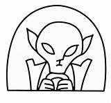 Coloring Alien Clipart Family Library Sheets sketch template