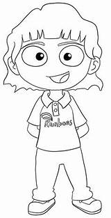 Colouring Girlguiding Pages Rainbows Guides Rainbow Girl Coloring sketch template