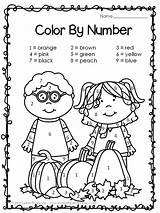 Kindergarten Pumpkin Number Color Printables School Holidays Fun Math Grade 1st Teacherspayteachers Sold Work sketch template