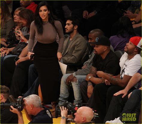 Kim Kardashian And Kanye West Hit Staples Center For Lakers