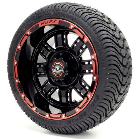 golf cart wheels  tires combo  madjax transformer blackred set   walmartcom