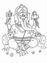 Inde Coloriage Coloriages Ganesh Geographie Télécharge Partage Imprime Sagesse Dieu sketch template