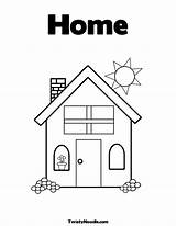 Coloring Pages Welcome Daddy House Template Colouring Kids Twistynoodle Print sketch template