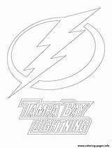 Tampa Bay Lightning Logo Nhl Hockey Coloring Pages Sport Printable Buccaneers Drawing Popular sketch template