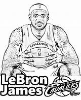 Lebron James Coloring Pages Drawing Printable Harden Sheets Shoes Basketball West Kids Colouring Irving Kyrie Color Cavaliers Player Cleveland Kanye sketch template