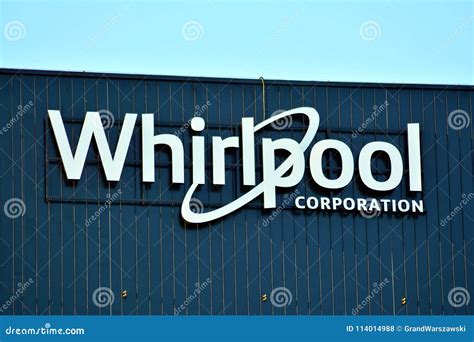 sign whirlpool company signboard whirlpool editorial stock photo image  branding mock