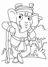 Coloring Ganesha Pages Hanuman Ganesh Kids Lord Sketch Drawing Standing Guard National Bala Sketches Rama Getdrawings Color Getcolorings Books Last sketch template
