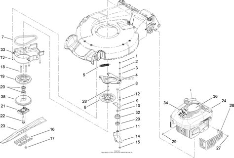 toro  super recycler lawn mower  sn   parts diagram  engine