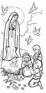 Senhora Fatima Mandalas Artesanato Catequese Biblicos Tubo Fatime Crianças Sagrada Escolha sketch template