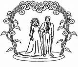 Gateau Maries Marriage Radieux Colorier Premiers Vers Polygamie sketch template