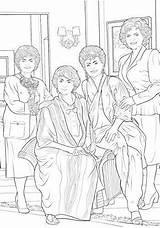 Golden Girls Coloring Thatsweetgift Book sketch template