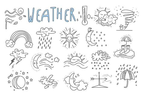 types  weather coloring pages coloring pages