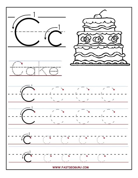 printable letter  tracing worksheets  preschool