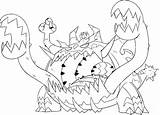 Pokemon Guzzlord Coloring Pages Pokémon Morningkids Gigantamax sketch template