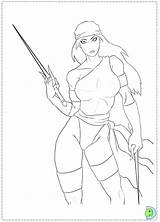 Elektra Coloring Dinokids Close sketch template