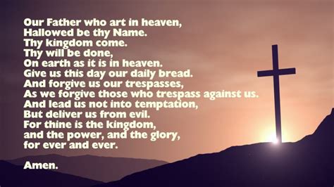 lords prayer  father prayer traditional words