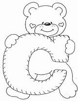 Bears Coloring Alphabet sketch template