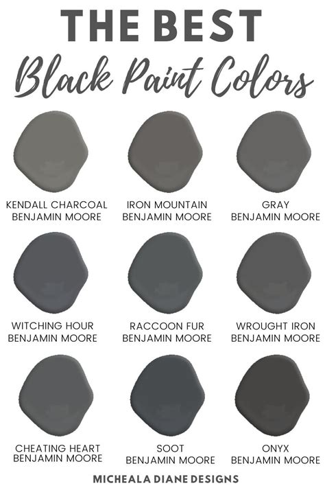 black paint colors micheala diane designs