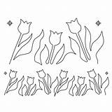 Stencil Line Stencils Tulip Garden Pounce Hancy Pads Quilt sketch template
