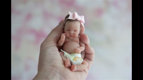 tiny   miniature silicone reborn baby eva youtube