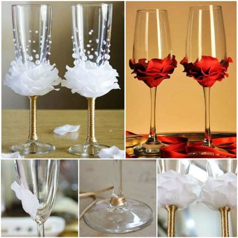 Diy Flower Bead Decorated Wine Glasses The Whoot Wine Glass Decor