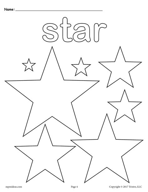 stars coloring page star shape worksheet supplyme