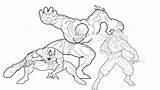 Venom Spidey sketch template