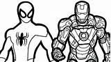 Iron Spider Coloring Pages Spiderman Getdrawings sketch template